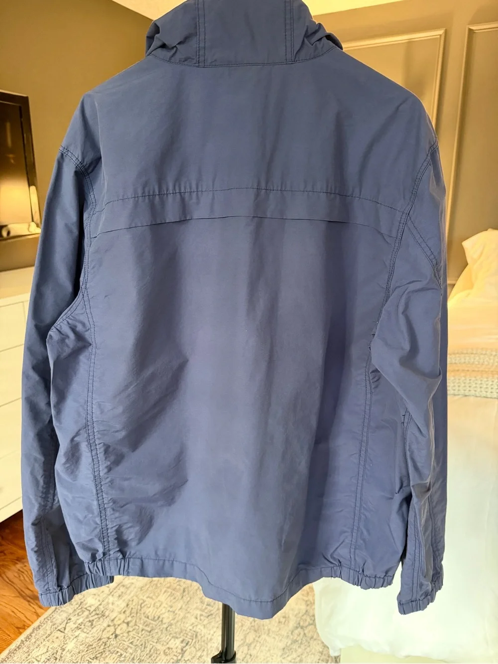 J.Crew Mercantile Men’s Large Navy Hooded Lightweight Utility Jacket Windbreaker